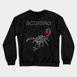 Scorpio | Evil Red Lighted Nail Scorpion Crewneck Sweatshirt